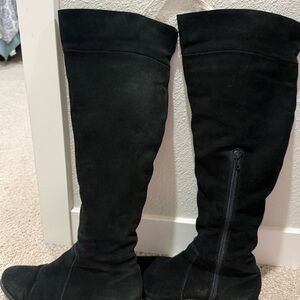 La Canadienne - waterproof Black Suede Over-the-Knee Boots
